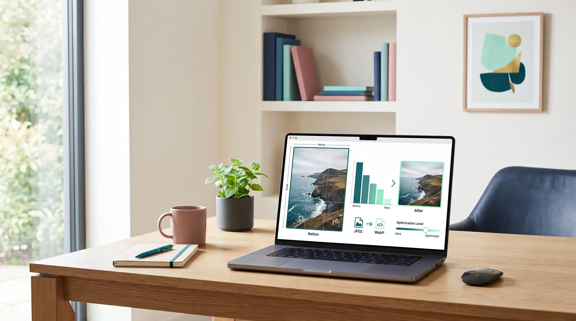 website bilder optimieren einarbeiten laptop bildformat